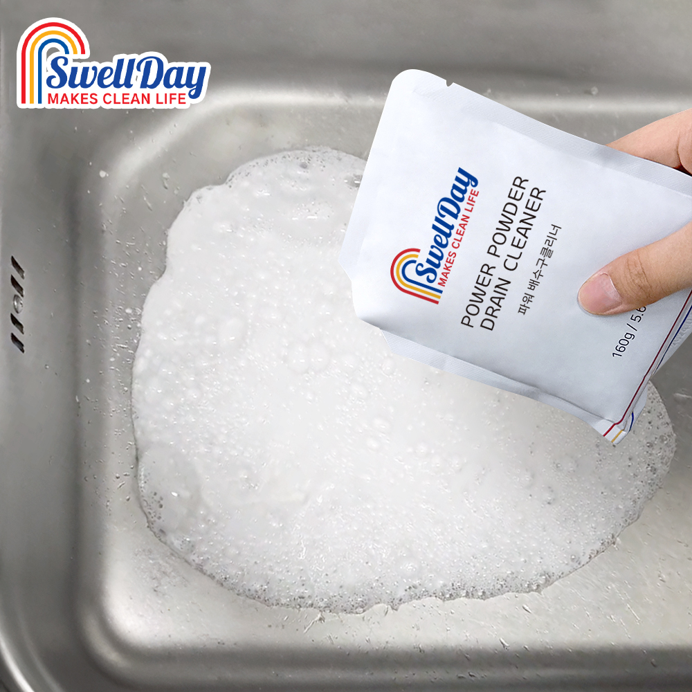 스웰데이 초강력 세면대 싱크대 배수구클리너 160g 5개+5개