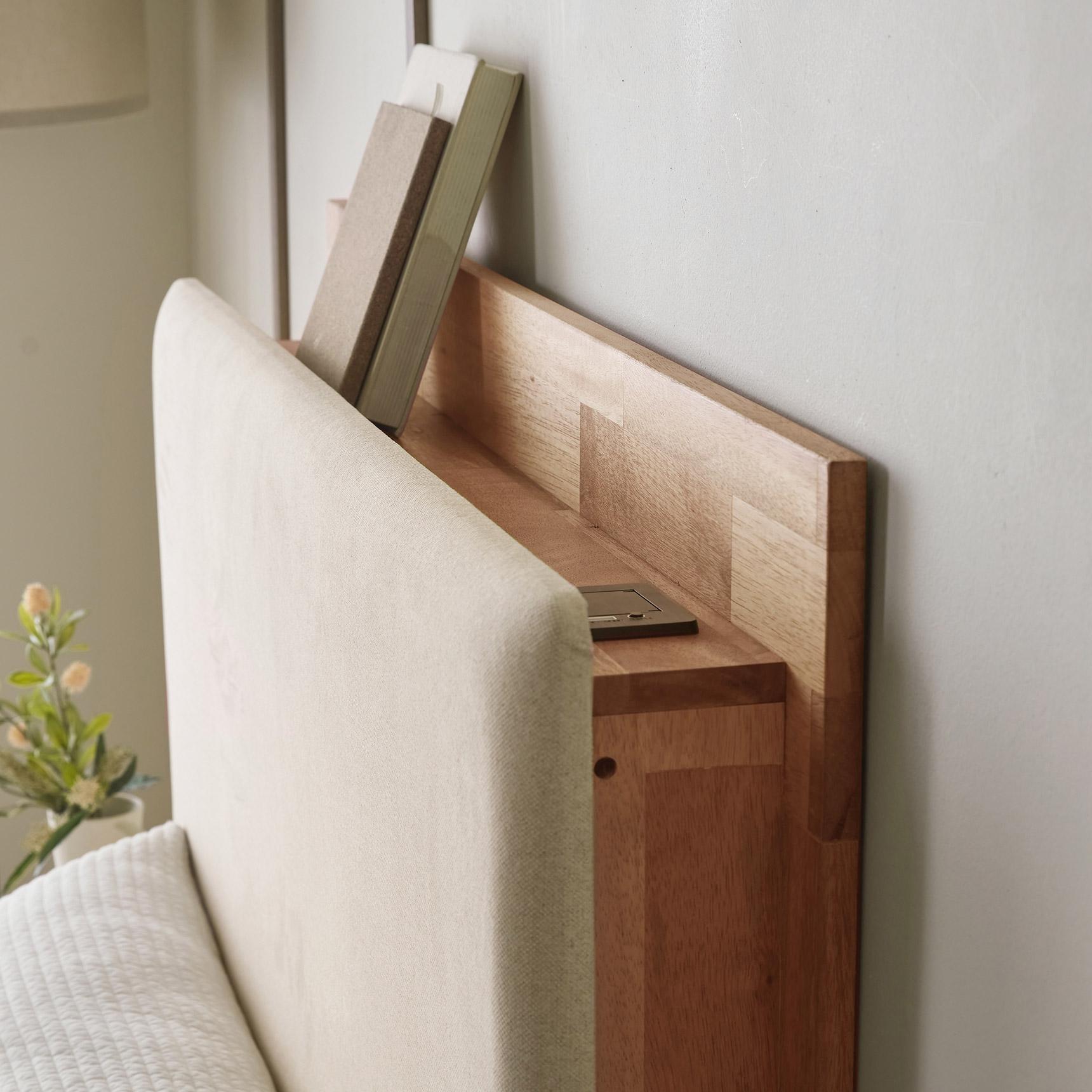 슬립퍼 모네 원목 침대프레임 신혼부부 호텔형 조명 수납 다리형 LK 라지킹 침대