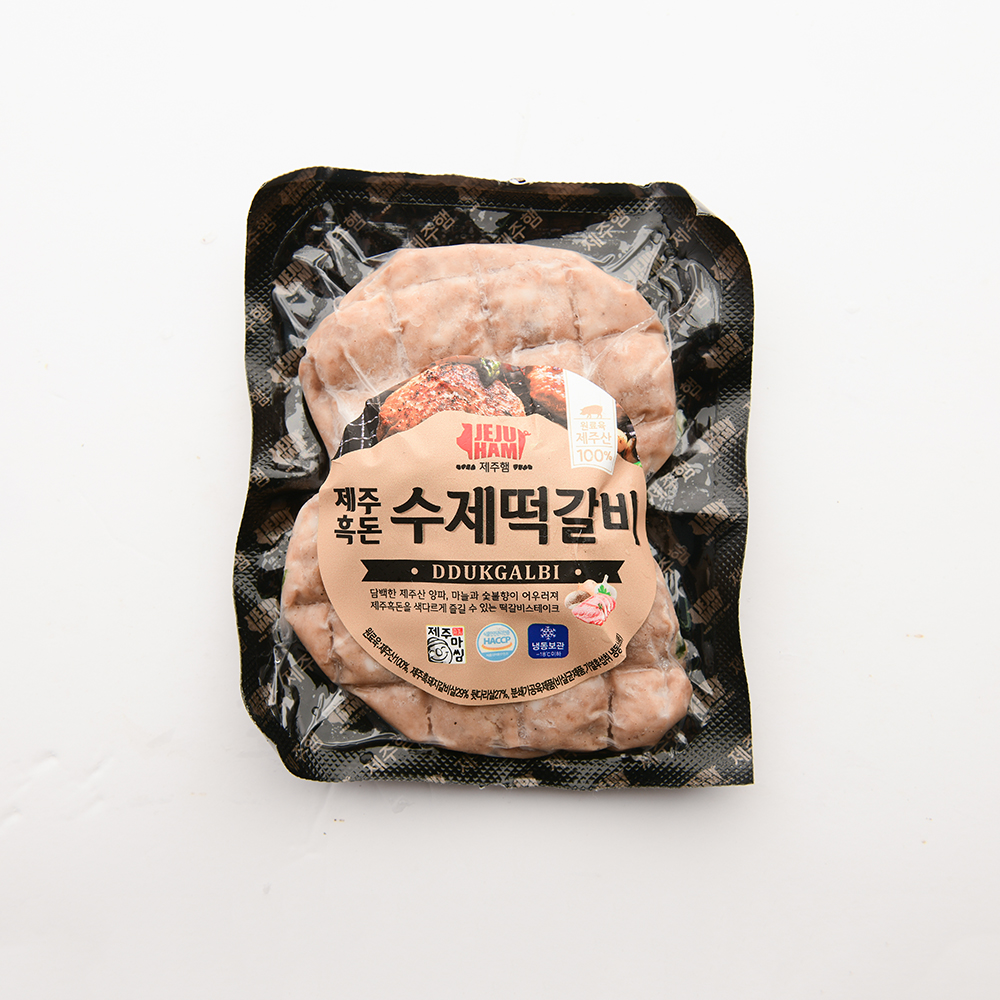 (제주햄)제주 흑돈 소시지 떡갈비 4종 250g 3가지맛 제주흑돼지 - 상세 이미지 5
