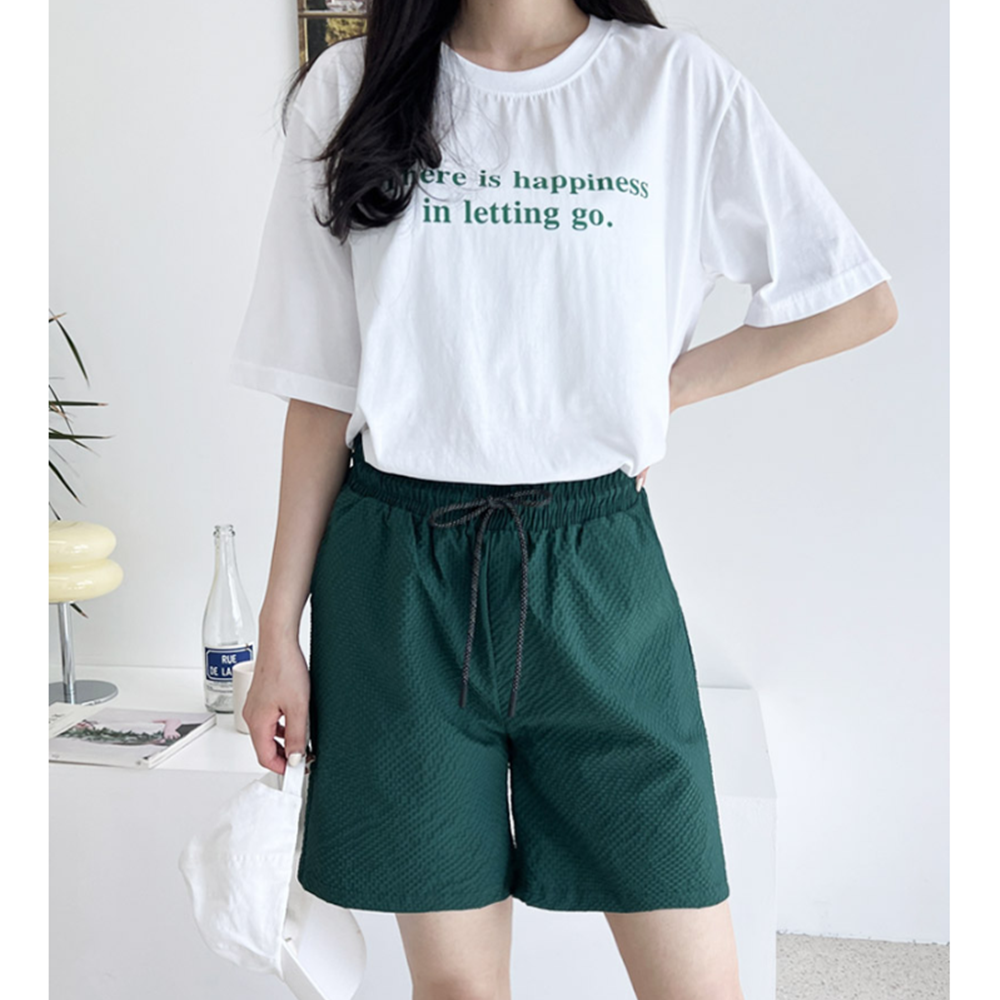 집에서입는반바지 성인실내복 파란색 시어서커 지지미 여성숏츠 - 상세 이미지 3