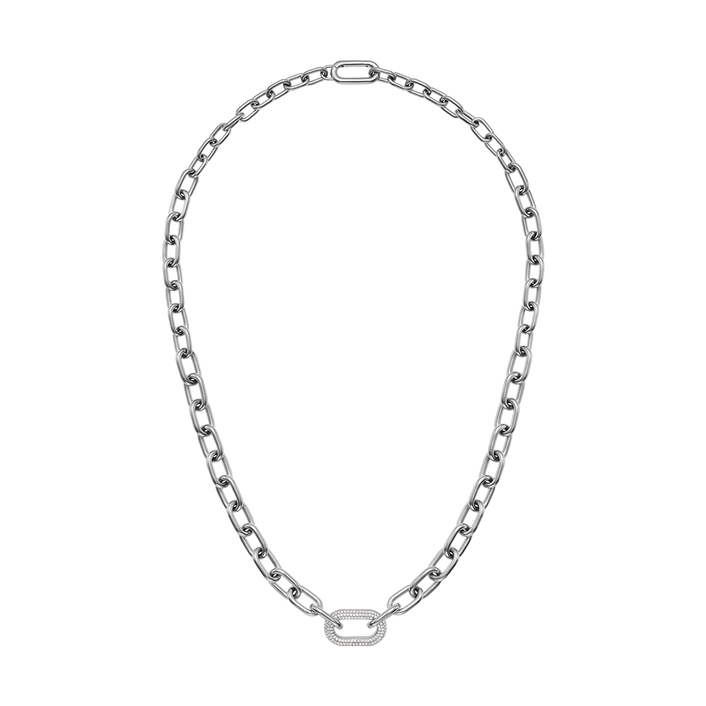 다니엘 웰링턴 CRYSTAL LINK NECKLACE 카라비너 큐빅 체인 목걸이 - 상세 이미지 2