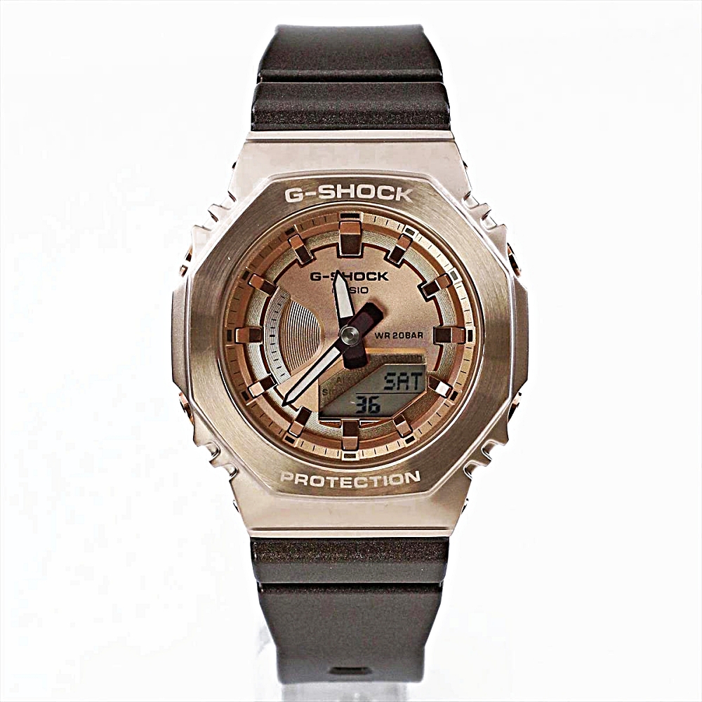 카시오 CASIO 지샥 메탈커버드 금장 여자 손목 시계 GM-S2100CB-5AJF 핑크 - 상세 이미지 2