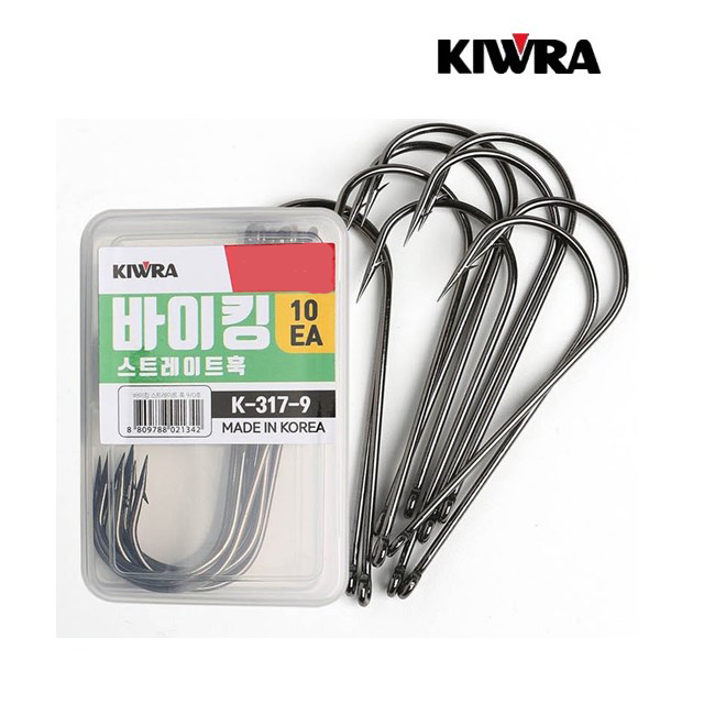 키우라 K-317 스트레이트훅 바이킹 7호다운샷 광어 루어낚시 바늘 - 상세 이미지 2