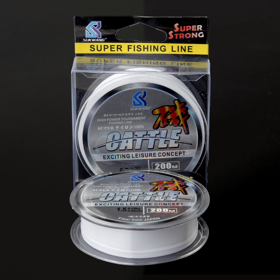 모노라인 세미플로팅 원줄 바다 나일론 낚시줄 캐틀 멀티 코팅 200m 화이트