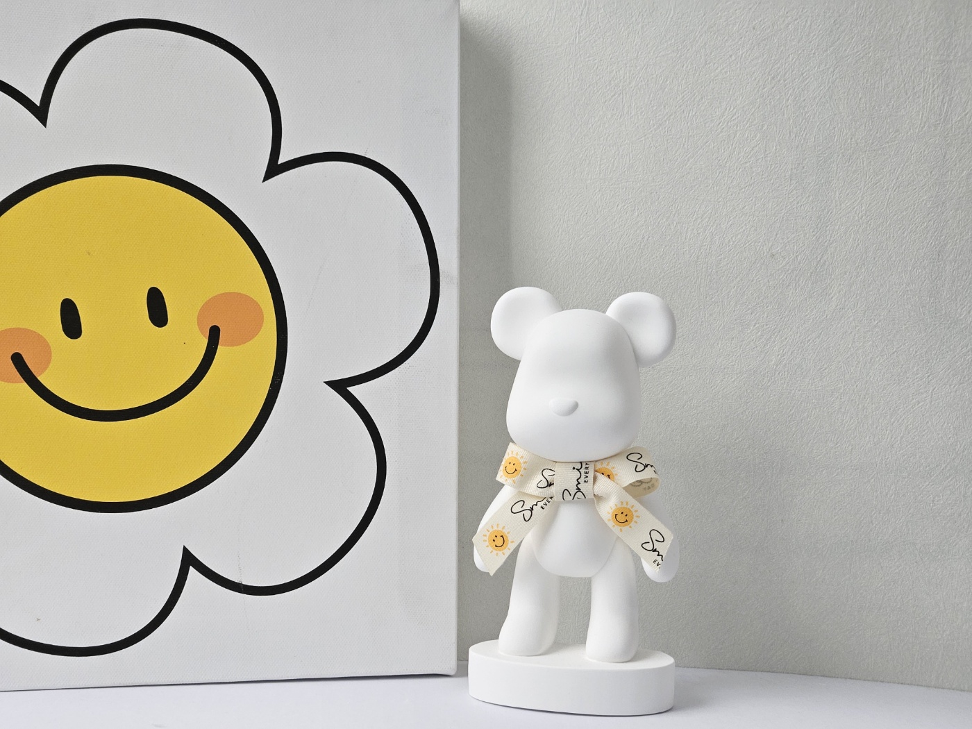 스마일 빅베어브릭 석고 방향제 인테리어 소품 프리지아 선샤인리본