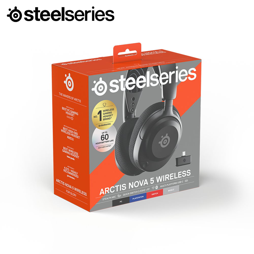 스틸시리즈 Arctis Nova 5 무선 게이밍 헤드셋 블랙 이미지 8