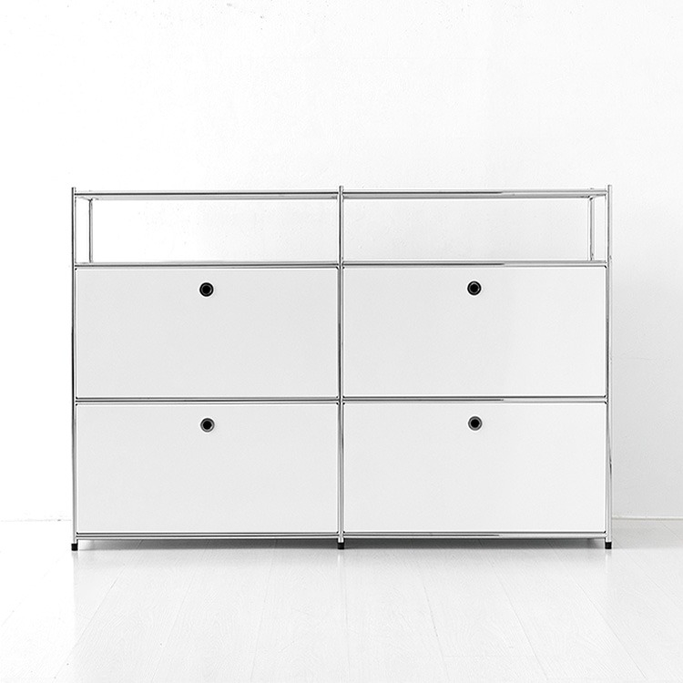 심플리 2x3 수납장 4문 BC613 + 1x3 수납장 2문 BC603 퓨어화이트 세트 - 상세 이미지 2