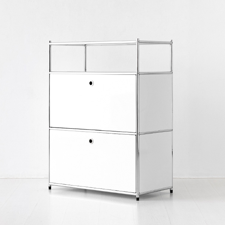 모듈가구 심플리 1x3 수납장 2문 BC614 77x40x102, 3단, 퓨어화이트 3081.2672