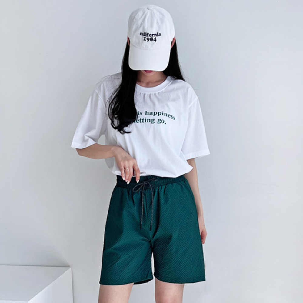 집에서입는반바지 성인실내복 파란색 시어서커 지지미 여성숏츠 - 상세 이미지 2