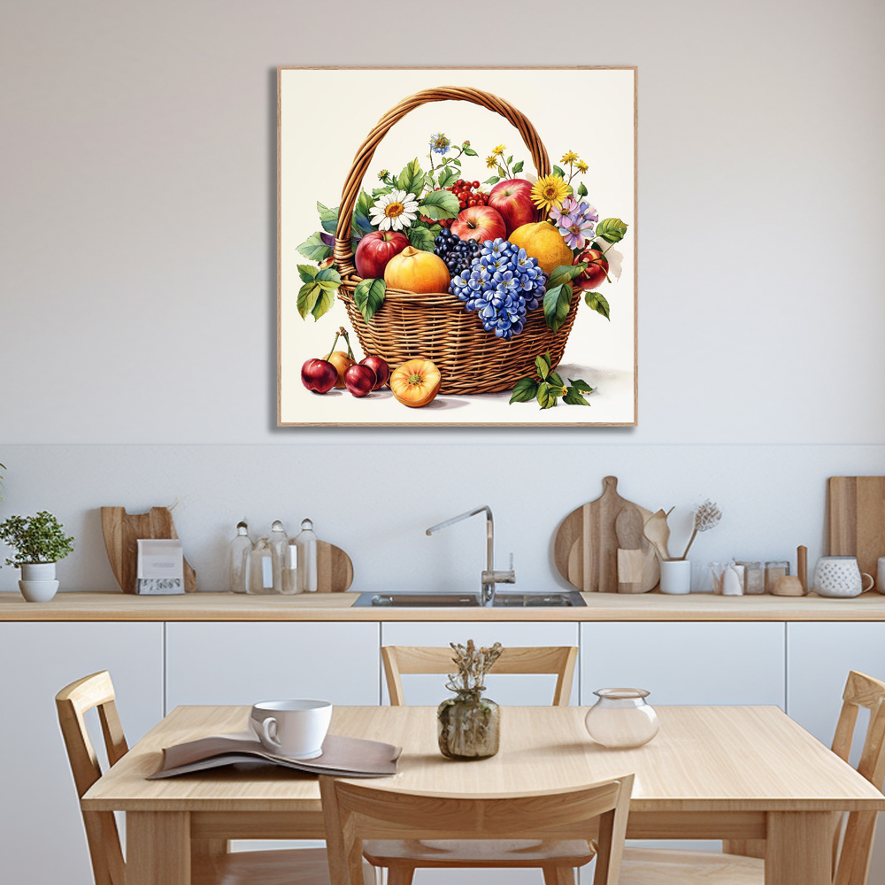 신선한여름과일 45cm x 45cm 무광블랙 알루미늄 액자 - 상세 이미지 3