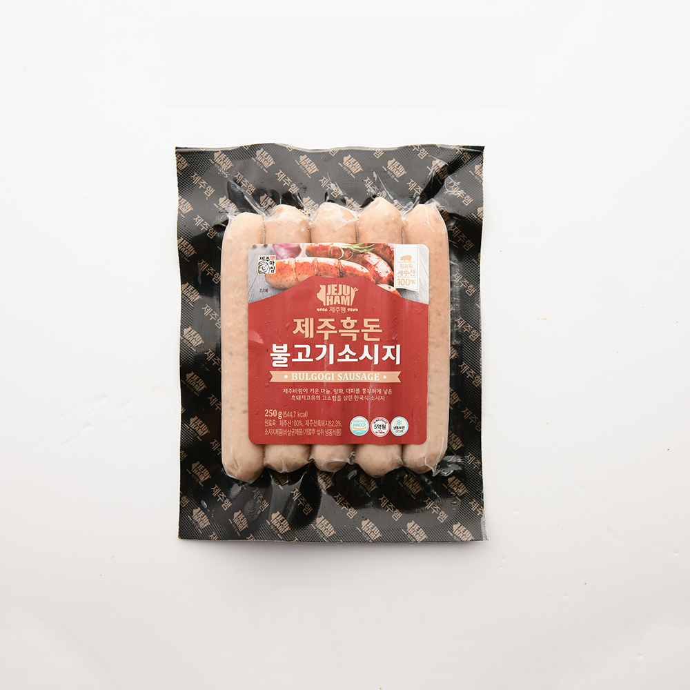 (제주햄)제주 흑돈 소시지 떡갈비 4종 250g 3가지맛 제주흑돼지 - 상세 이미지 2
