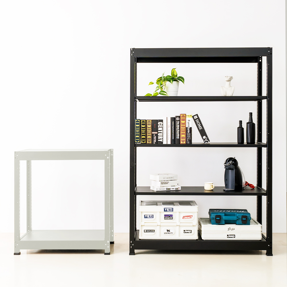 철제선반 경량랙 5단 조립식 앵글 무볼트 창고 선반 100kg 600x300x2100