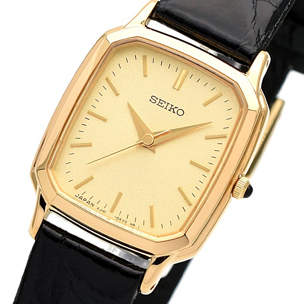 세이코 SEIKO 돌체 라인 금장 스퀘어 여자 손목 시계 SWDL164 - 상품 이미지
