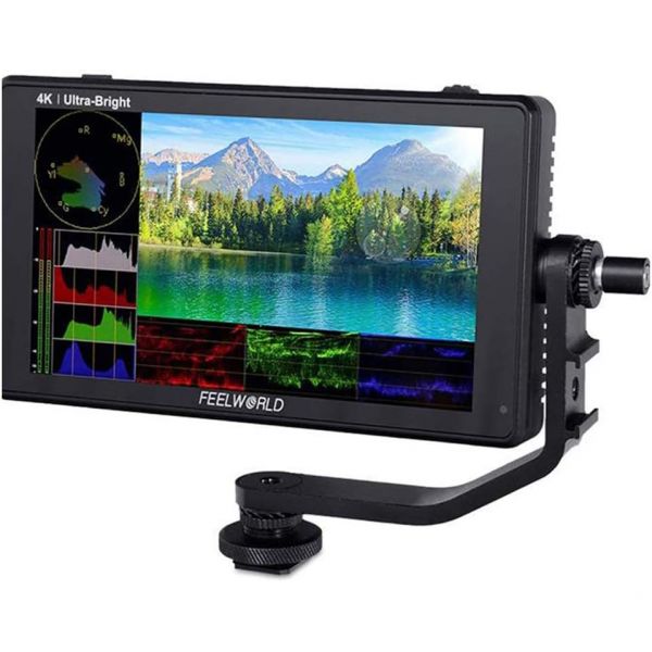 필월드 모니터 사진 캠코더모니터 전송 휴대용 FEELWORLD LUT6S 6인치 필드 울트라 브라이트 2600nt 터치스크린 온카메라 HDR 3D 러트... 