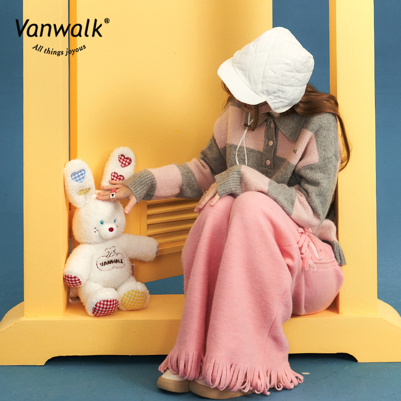 반워크 별토끼 가방 여성 미니 디자이너 귀여운 동물 인형 크로스백 화이트 이미지 2
