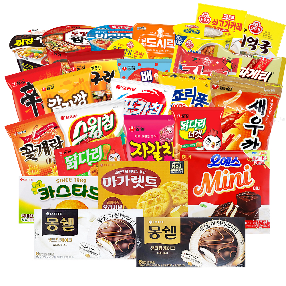 몽쉘 카카오 204g 외 사무실 탕비실 인기간식 국내 과자 스낵 곽과자 봉지과자 컵라면 즉석식품 : 마트빵빵