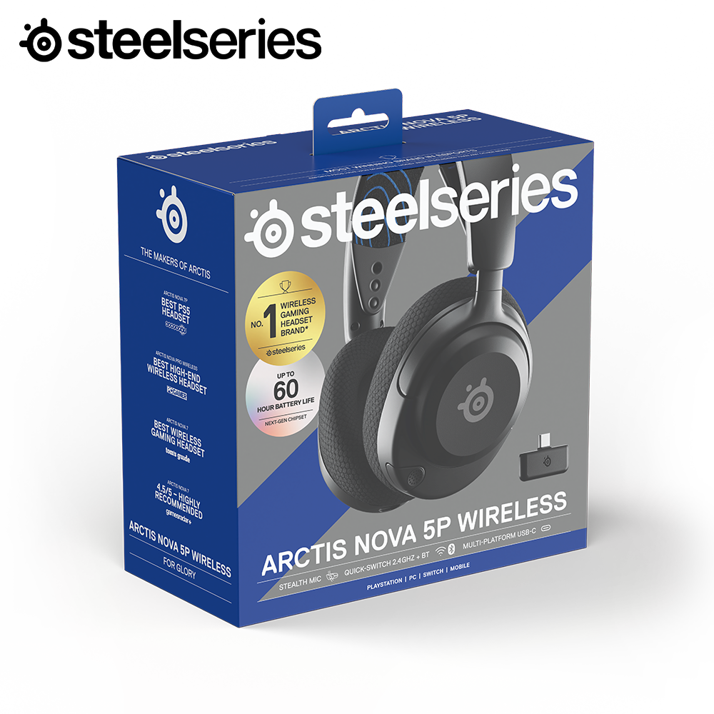 [N배송] 스틸시리즈 Arctis Nova 5P 무선 게이밍 헤드셋 블랙 이미지 7