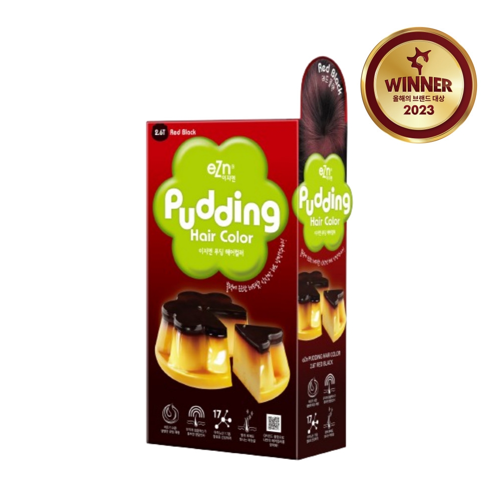 이지엔 푸딩 셀프 염색약 2.6 레드블랙 젤형 140ml : 이지엔브랜드몰