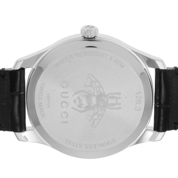 구찌 GUCCI G타임리스 문페이즈 블랙 남자 손목 시계 가죽밴드 YA126327 - 상세 이미지 5
