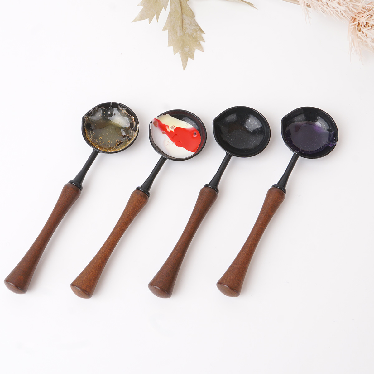 실링왁스 우드 코팅 스푼 유광