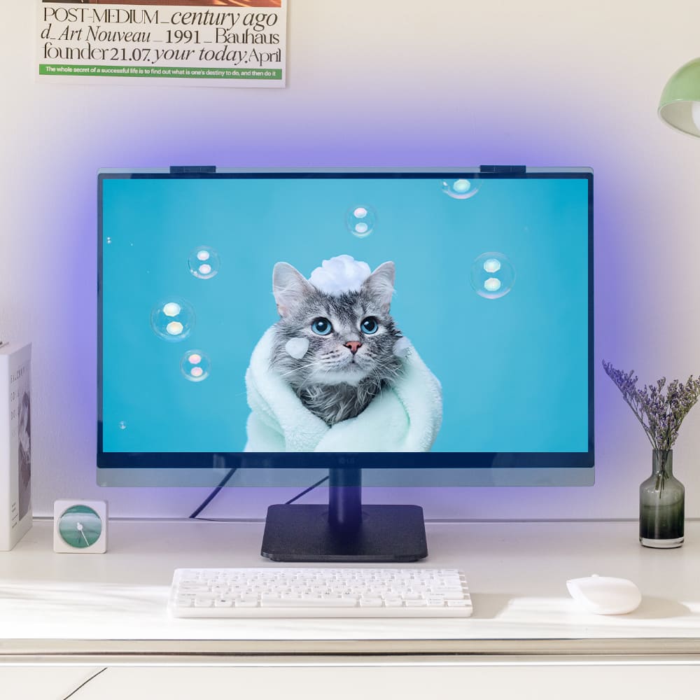 [공식총판] 스마트키퍼 BLS24 거치형 24인치 블루라이트 차단 패널 전자파 눈건강 보호 스탠드 - 상세 이미지 2