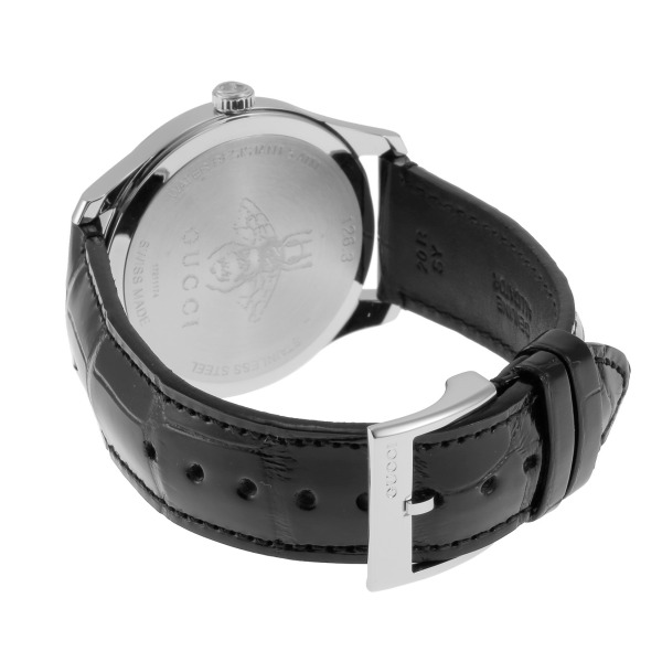 구찌 GUCCI G타임리스 문페이즈 블랙 남자 손목 시계 가죽밴드 YA126327 - 상세 이미지 4