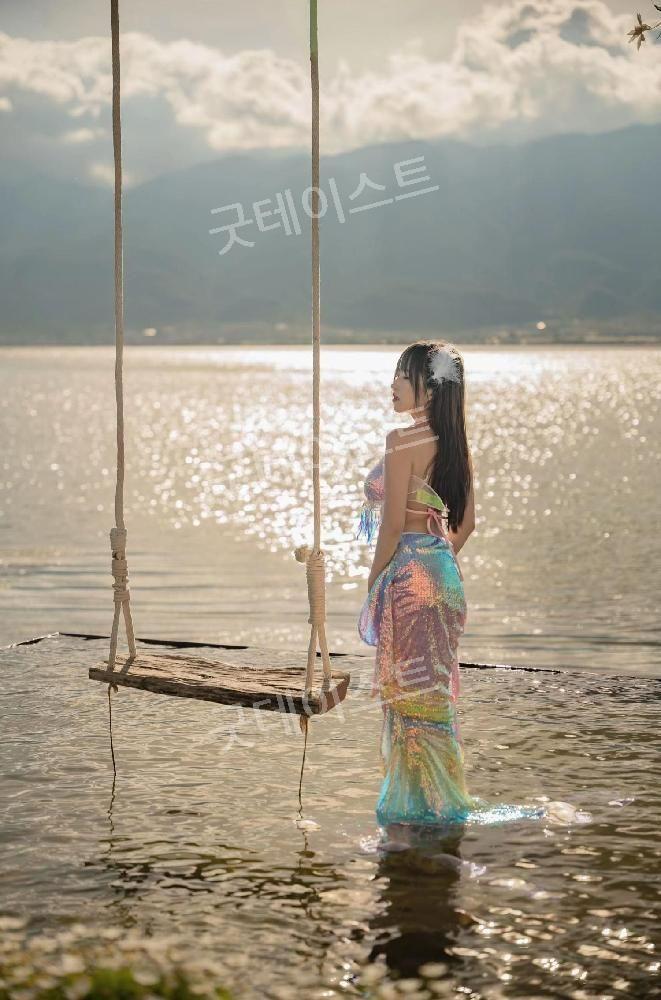 아쿠아리움 인어공주 프리다이빙 슈트 머메이드아웃핏 인어 꼬리 수영복 수족관 맞춤형가능 - 상세 이미지 3