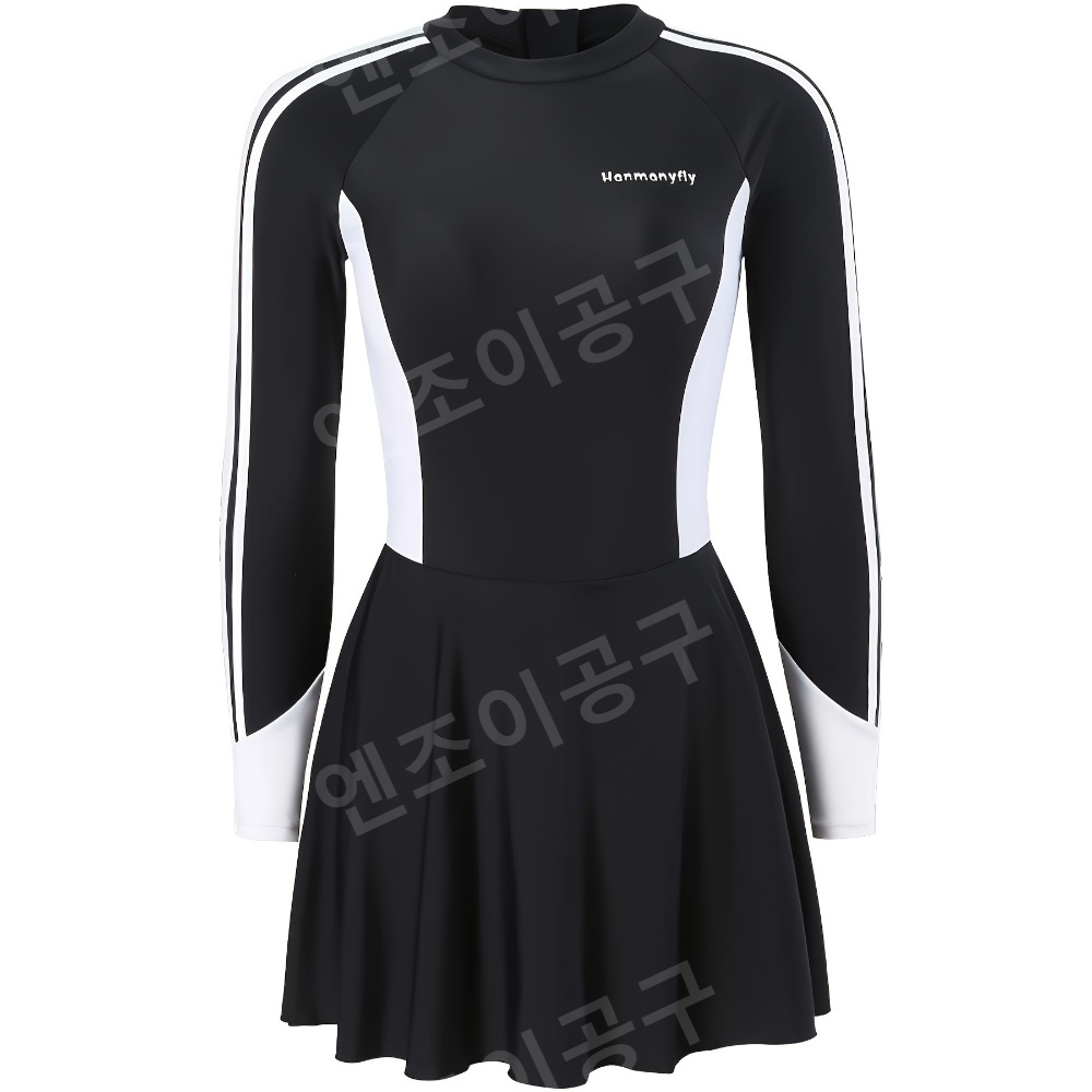 레쉬가드여성 랠리수영복 빅사이즈수영복 지퍼 긴팔 - 상세 이미지 2