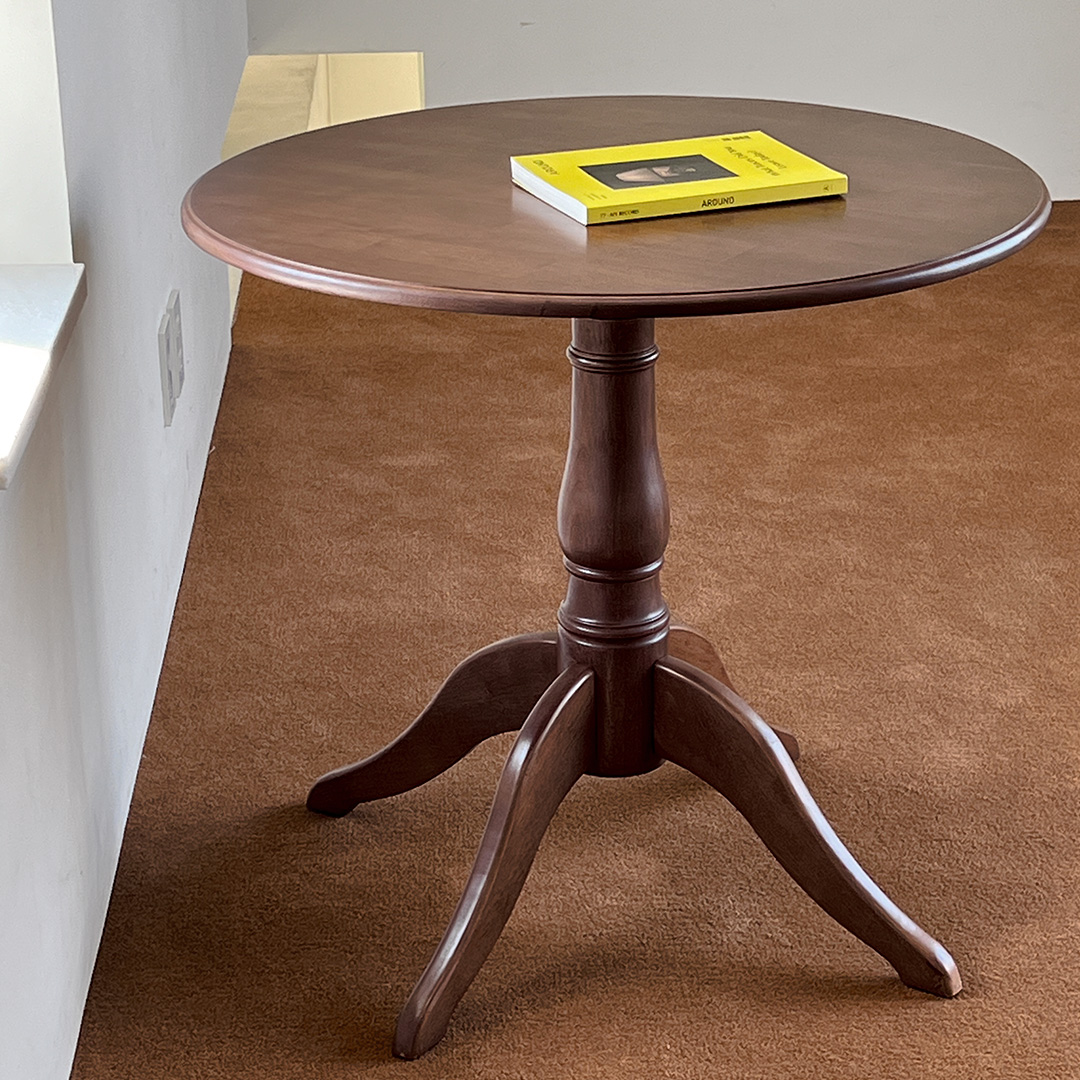 자야캠핑 포르보 1820 월넛 원목 카페 원형 모던 식탁테이블