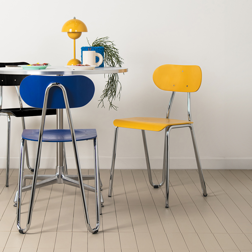 미드센추리의자 인테리어 디자인 카페 의자 원목 철제 커브 체어