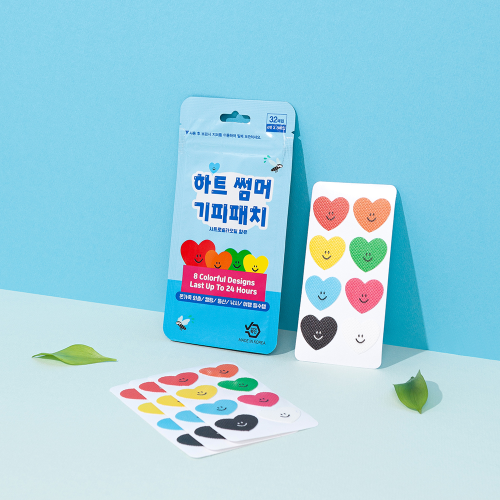 오빌릿 아기 모기패치 썸머패치 64매 1+1 기피제 국산100% 8가지컬러