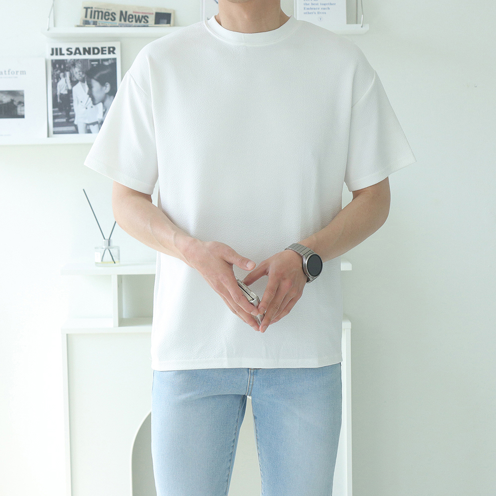 1+1 남자 반팔티 구김없는 빅사이즈 여름 커플 티셔츠 - 상세 이미지 2