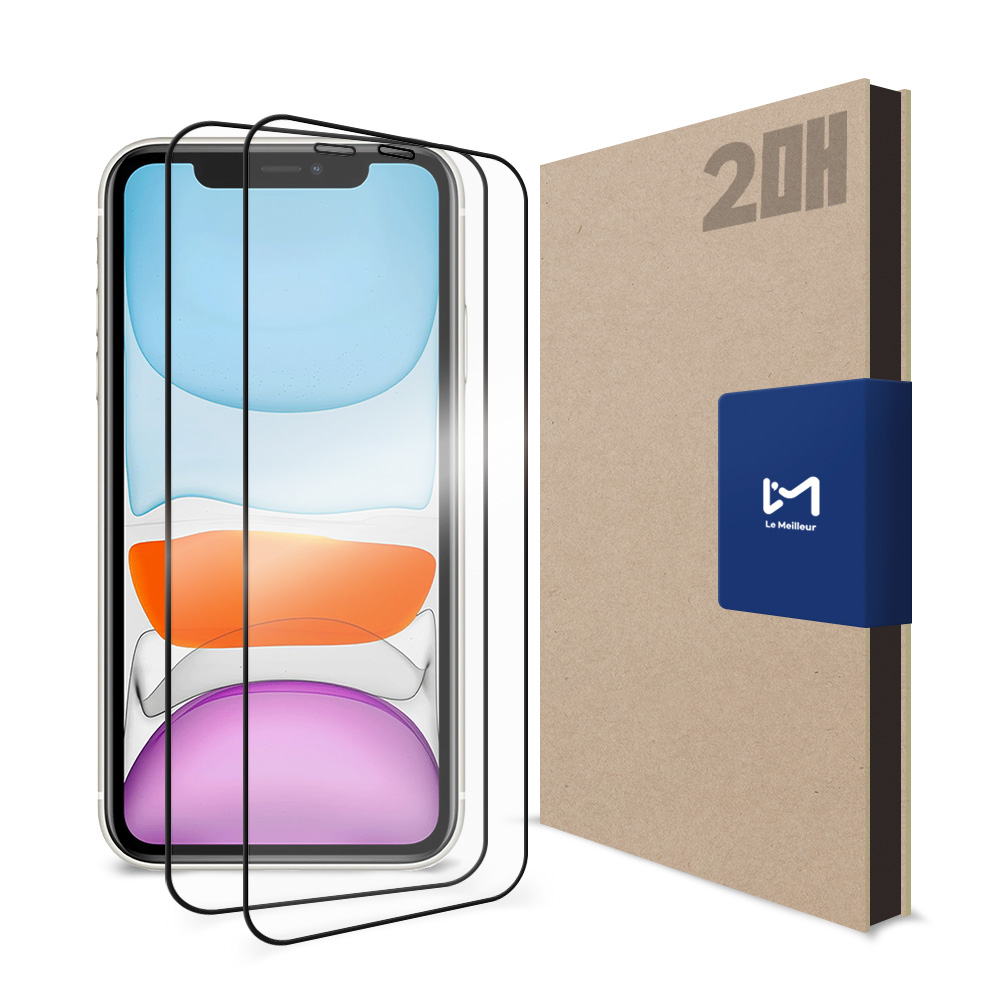 르메이어 풀커버 9H 강화유리 액정보호필름 아이폰11, 2매입