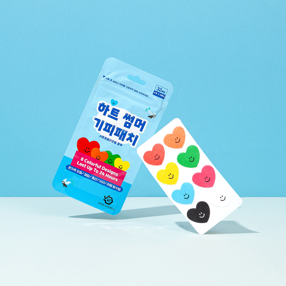 오빌릿 아기 모기패치 썸머패치 64매 1+1 기피제인증 국산100% 8가지컬러 - 상세 이미지 4