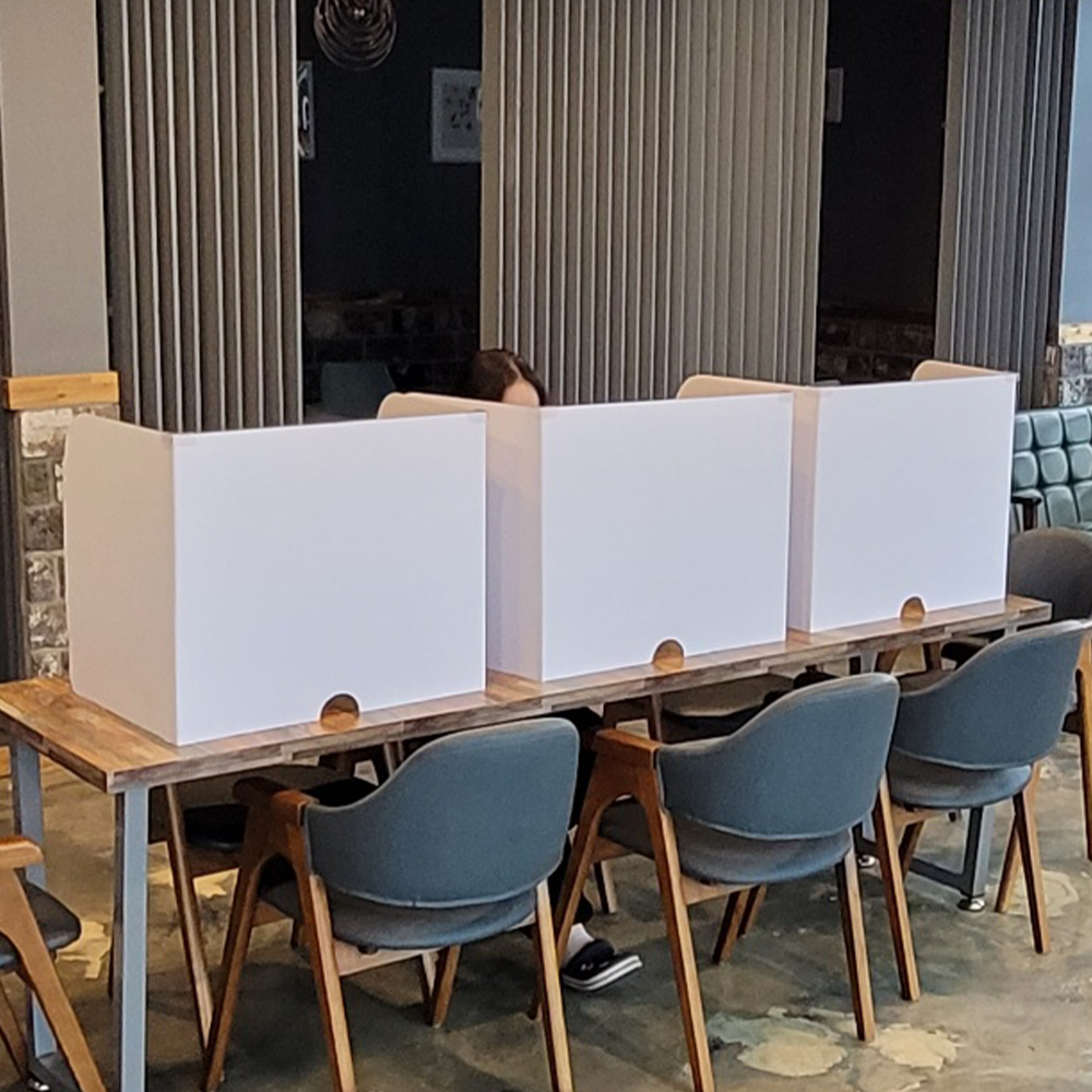 골판지 책상칸막이 사무실 파티션 접이식 종이 가림막 가리개 독서실 가림판
