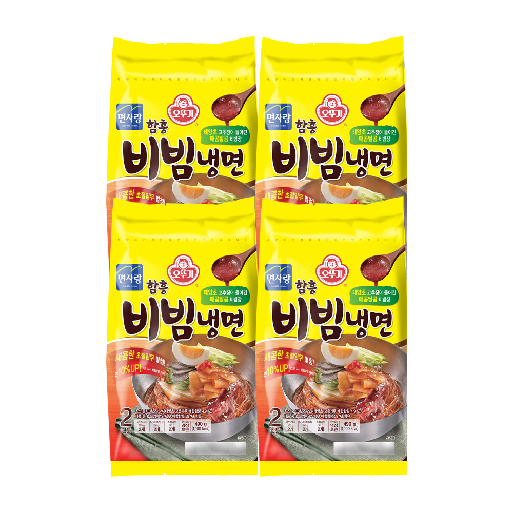 오뚜기 함흥 비빔냉면 2인분 490g 4개 - 상품 이미지
