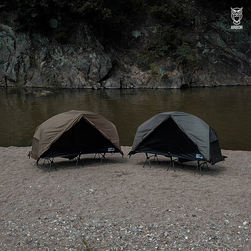 아버 아웃도어 캠핑 코트 텐트 플라이 1인용 야전침대 솔캠