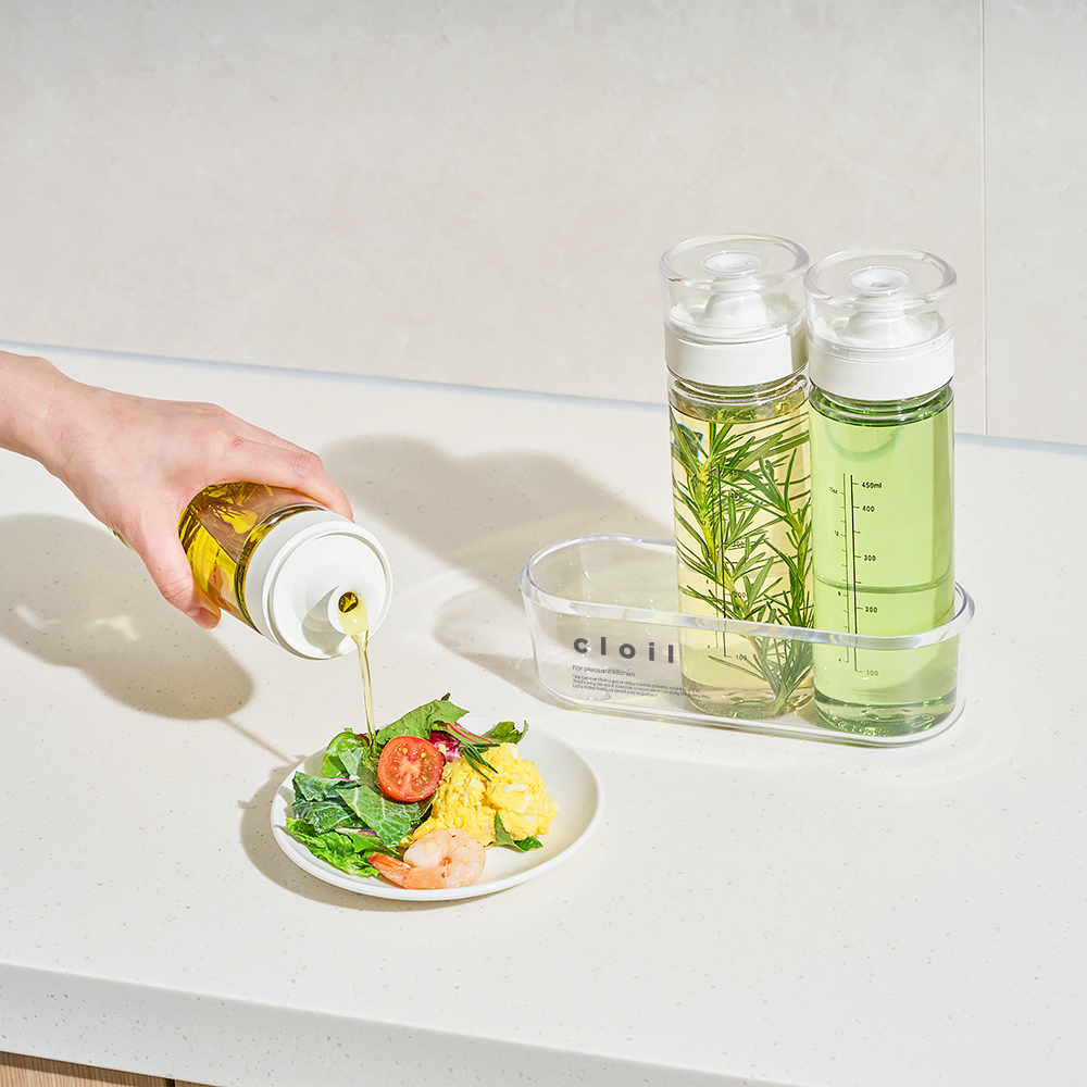 국내생산 에코젠 소재 씨밀렉스 클로일 오일병 500ml 1개, 양념통