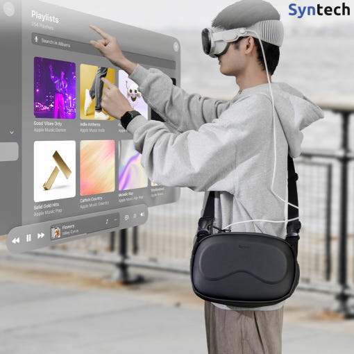 메타 퀘스트 3 호환 크로스백의 착용 모습