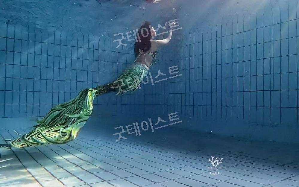 인어공주 지느러미 꼬리 프리다이빙 슈트 수족관 아쿠아리움 머메이드아웃핏 - 상세 이미지 2