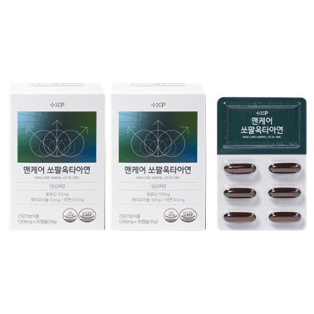 맨케어 쏘팔옥타아연 쏘팔메토 옥타코사놀 아연 영양제 30캡슐 x 2개