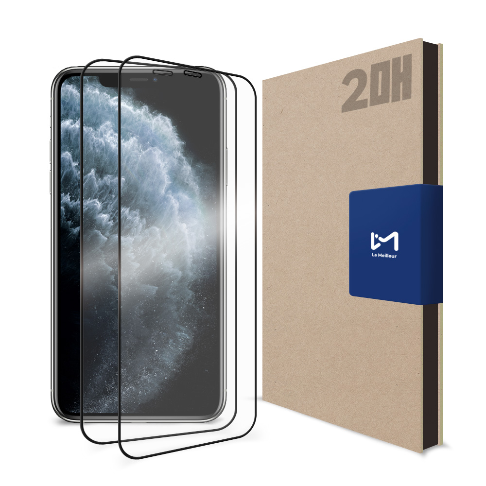 르메이어 풀커버 9H 강화유리 액정보호필름 아이폰11 프로, 2매입