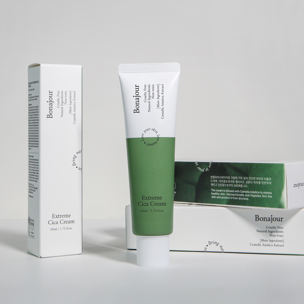 보나쥬르 익스트림 비건 시카크림 / 민감피부 진정수분케어 와디즈 펀딩 화장품 50ml - 상세 이미지 3
