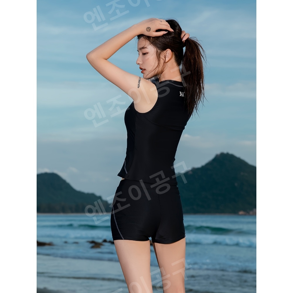 수영복전신 선수용 수영복 반팔 쇼트 반바지 - 상품 이미지
