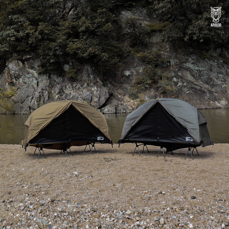아버 아웃도어 캠핑 코트 텐트 플라이 1인용 야전침대 솔캠