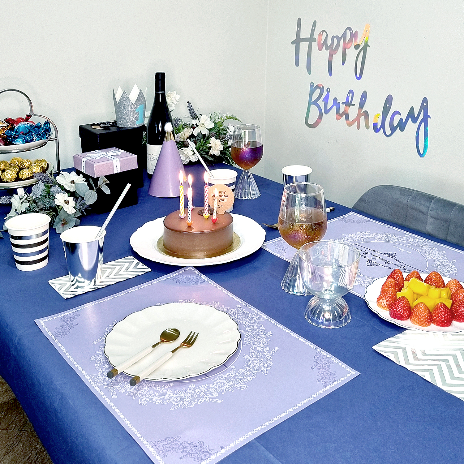 엘라다이닝 생일 생일파티 일회용 종이 식탁매트 10장 세트 - 상세 이미지 3