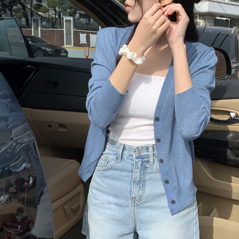 (뱀부원단소장가치200%) 레딘 소프트 뱀부 브이넥 니트 가디건 cd3081 - 상세 이미지 2