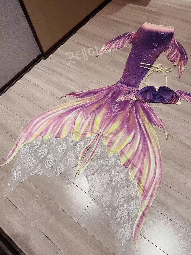 머메이드 아웃핏 인어공주 프리다이빙 공연 슈트 아쿠아리움 슬림핏 피쉬테일 - 상세 이미지 5