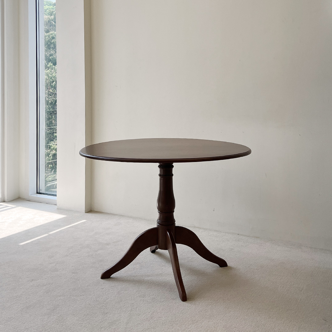 자야캠핑 포르보 1820 월넛 원목 카페 원형 모던 식탁테이블