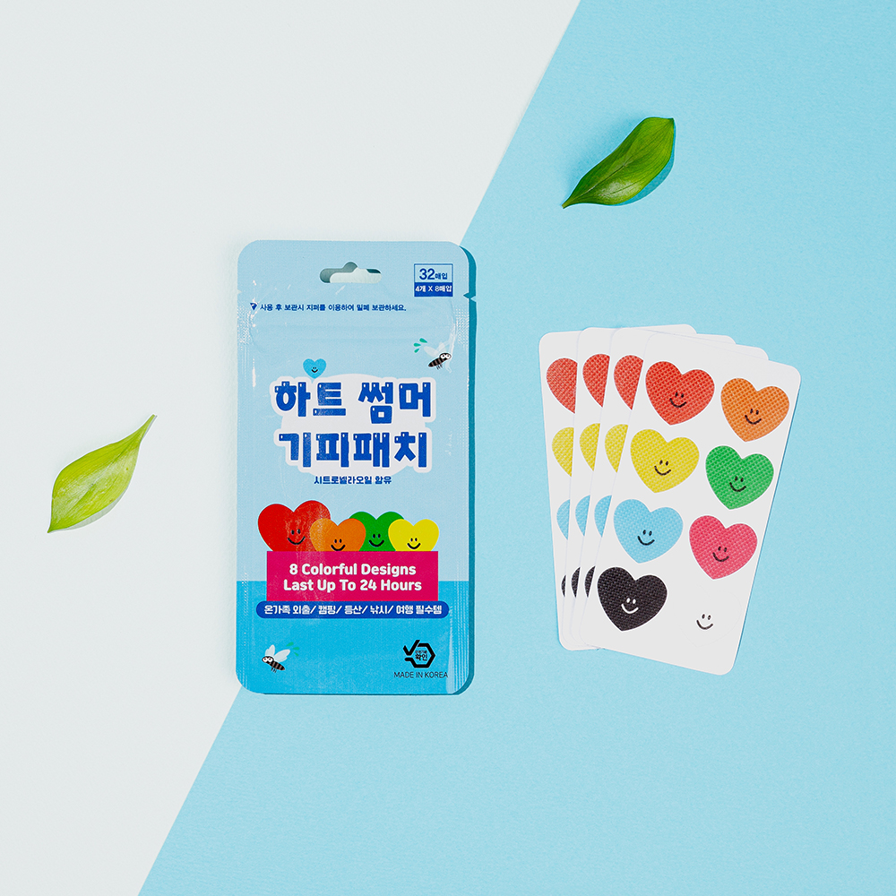 오빌릿 아기 모기패치 썸머패치 64매 1+1 기피제인증 국산100% 8가지컬러 - 상세 이미지 3